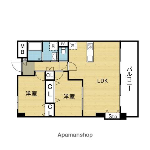ISM大阪城公園(2LDK/11階)の間取り写真