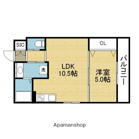 セレニティ衣摺(1LDK/2階)の間取り写真