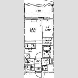 ALIVIS放出(1LDK/8階)の間取り写真