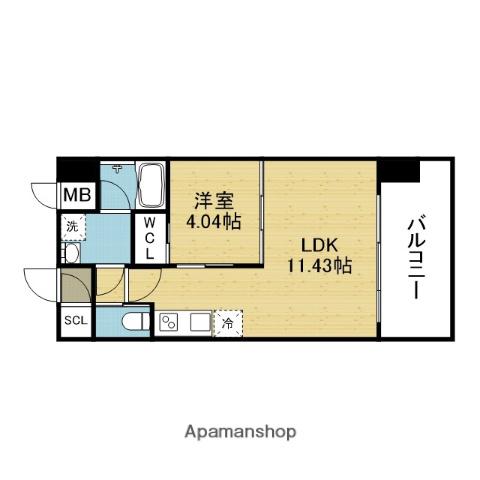 プレジオ城東(1LDK/10階)の間取り写真