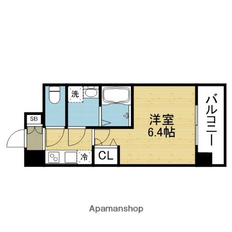 ワールドアイ大阪イースト CITY(1K/11階)の間取り写真