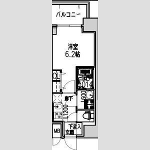 S-RESIDENCE布施AVENTRA(1K/2階)の間取り写真