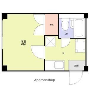 RHYTHM野江(1K/1階)の間取り写真