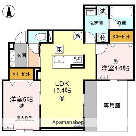 D-ROOM平野区加美東5丁目P(2LDK/2階)の間取り写真