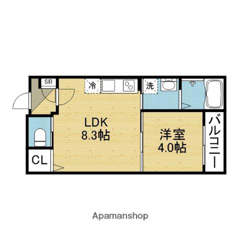 サフィールロジェ大阪城公園(1LDK/3階)の間取り写真