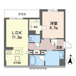 コンコード(1LDK/1階)の間取り写真