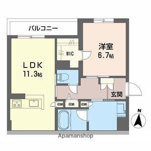 コンコード(1LDK/3階)の間取り写真