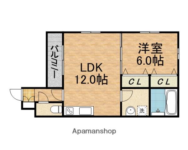 カサグランデ(1LDK/2階)の間取り写真