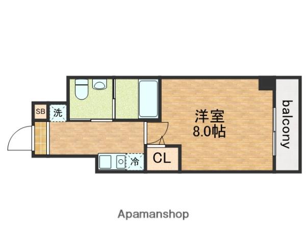 PIANO・FORTE(1K/8階)の間取り写真