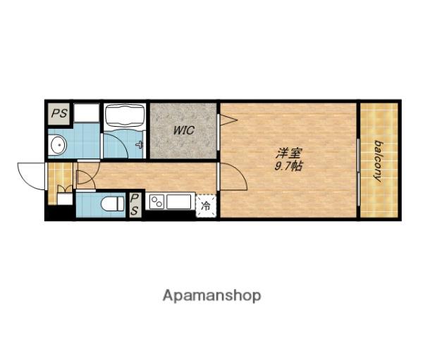シャルマン藤田Ⅱ(1K/4階)の間取り写真