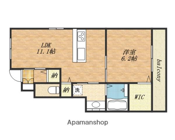 サンフェリスタ(1LDK/1階)の間取り写真