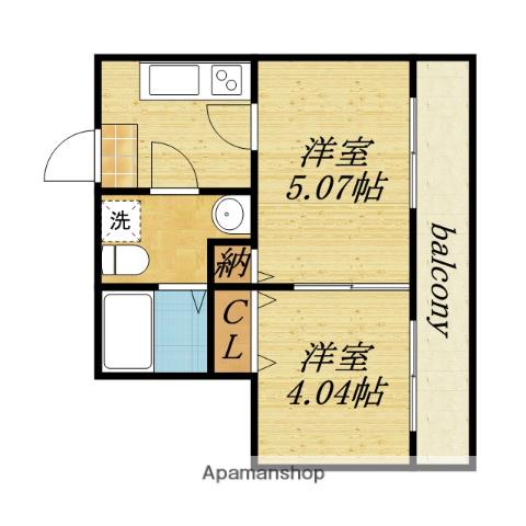 ETC緑橋(2K/5階)の間取り写真