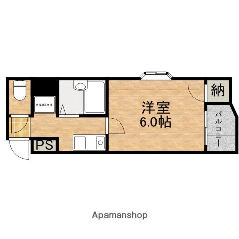 オーキッドコート玉造(1K/6階)の間取り写真