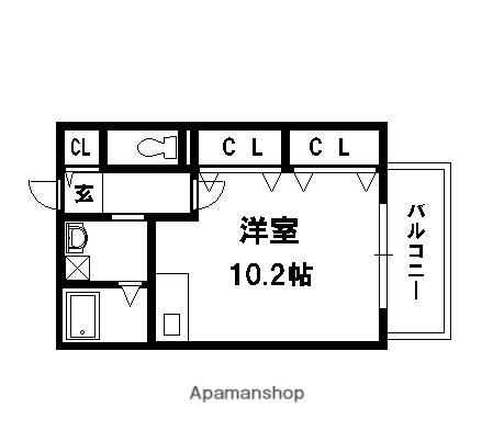 エントピア西堤(ワンルーム/2階)の間取り写真