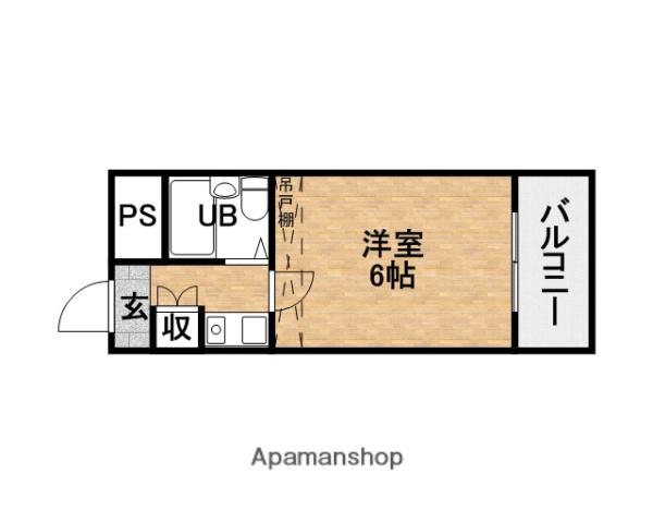メゾン川端(1K/4階)の間取り写真