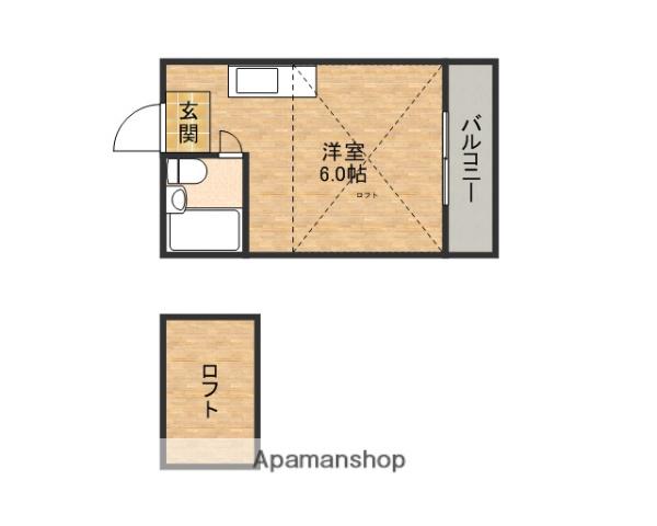 GS緑橋(ワンルーム/2階)の間取り写真