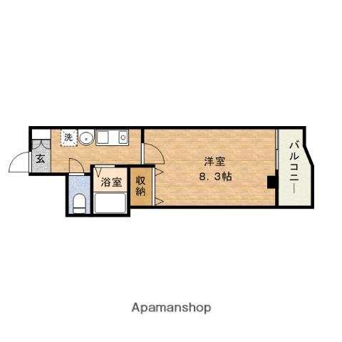 サンコート緑橋(1K/2階)の間取り写真