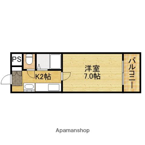 ホワイトグロリア(1K/4階)の間取り写真