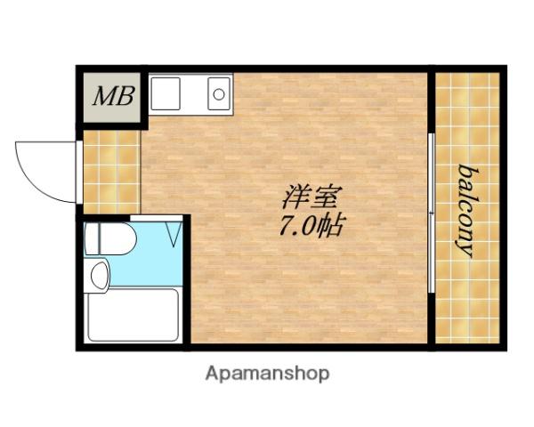 YOUハイム北深江(ワンルーム/4階)の間取り写真