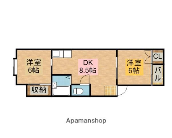 ルビーマンション(2LDK/4階)の間取り写真