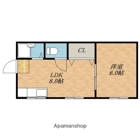 金沢マンション(1LDK/3階)の間取り写真