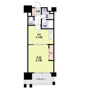 布施ハイライン(1DK/8階)の間取り写真