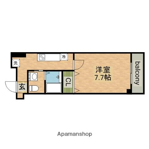 B-RISE玉造(1K/6階)の間取り写真