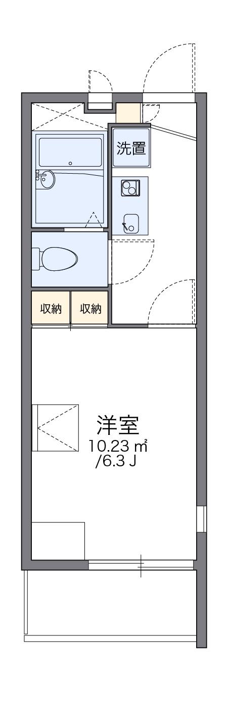 レオパレスフセアジロミナミ(1K/2階)の間取り写真