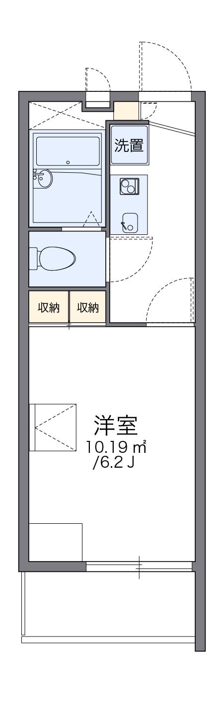 レオパレス白糸(1K/1階)の間取り写真