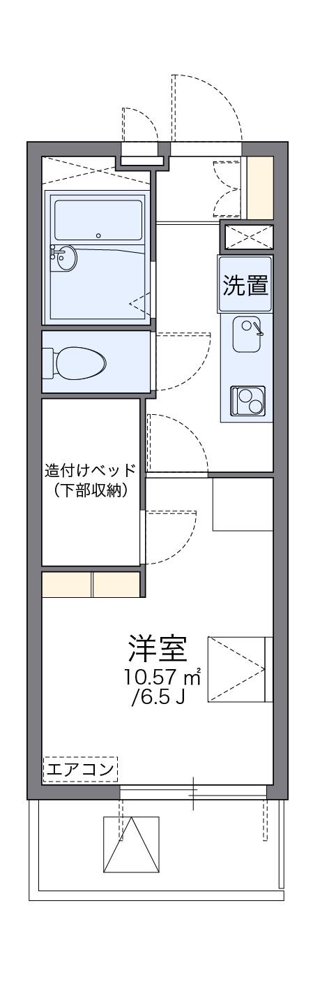 レオパレスタウンコート昭和町(1K/4階)の間取り写真