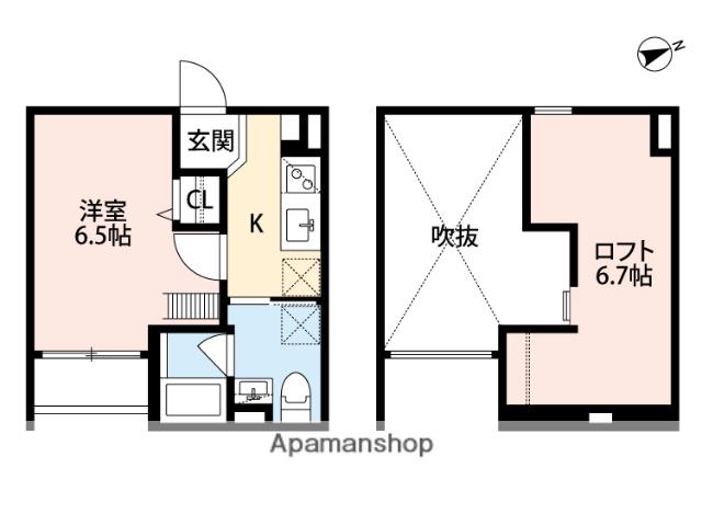 4ドシー林寺(1K/1階)の間取り写真