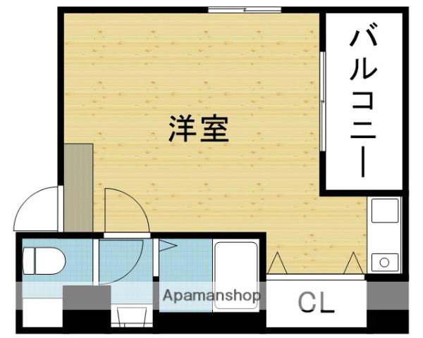 ビクトワーレ(ワンルーム/2階)の間取り写真