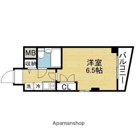 オーキッド・ヴィラ今里(1K/2階)の間取り写真