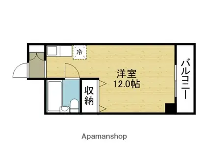 ライオンズマンション今里第2(ワンルーム/3階)の間取り写真