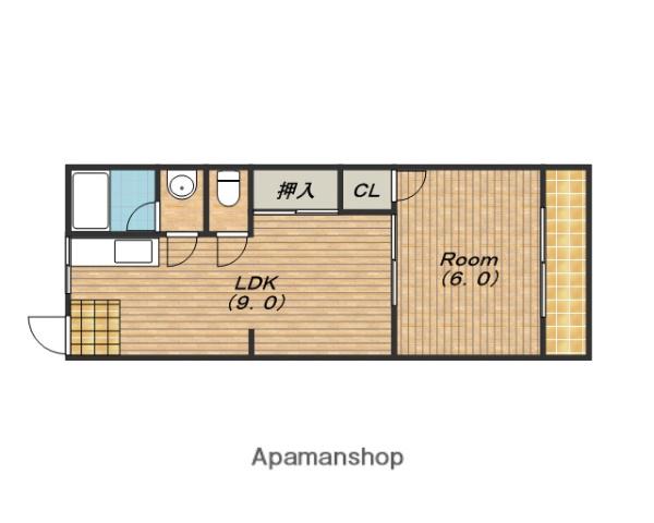 杉野ビル本館(1LDK/4階)の間取り写真