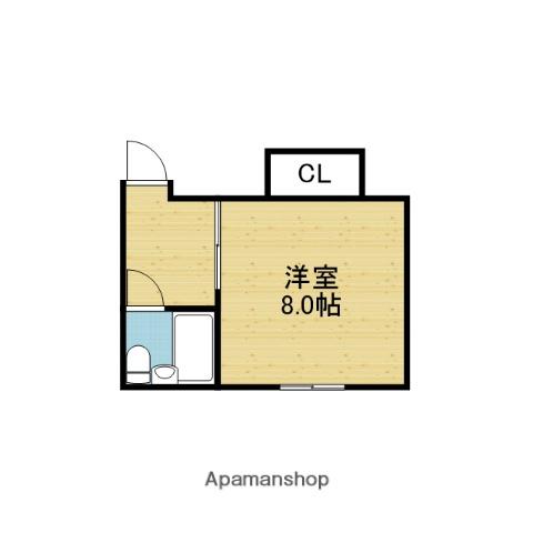 楠マンション1(ワンルーム/3階)の間取り写真