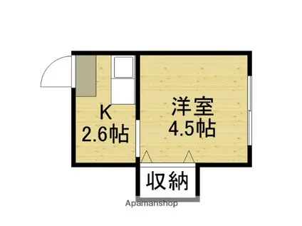 和歌之荘(1K/1階)の間取り写真