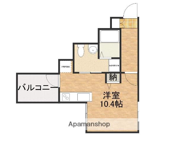 ヴィラタワー谷町(ワンルーム/2階)の間取り写真