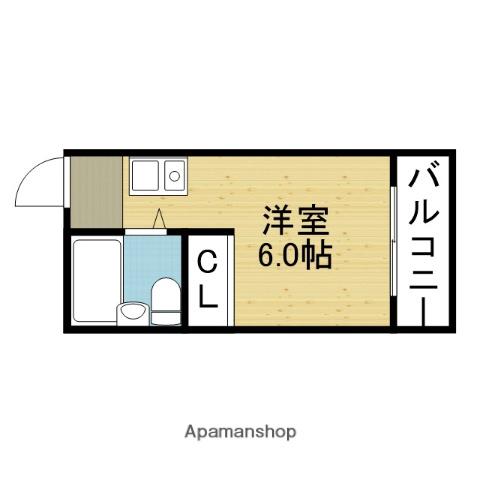 アミティ布施公園通(ワンルーム/2階)の間取り写真