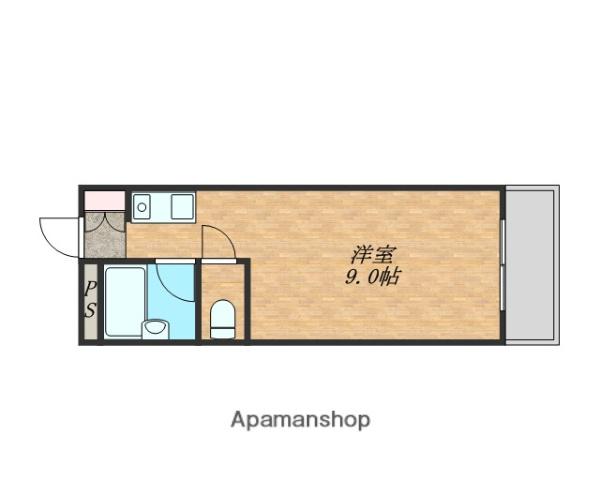 パディーブレイドⅡ(ワンルーム/4階)の間取り写真