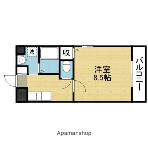 GLS 小路東(1K/4階)の間取り写真
