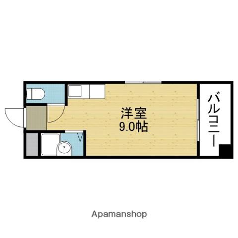 ぐろーばるえいと(ワンルーム/6階)の間取り写真