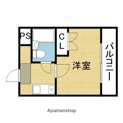 トーエー中央毎日ビル(1K/7階)の間取り写真