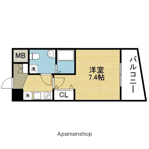 セレニテ 桃谷(1K/9階)の間取り写真