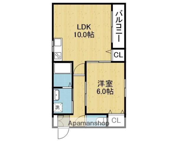 CASA VERDE(1LDK/1階)の間取り写真