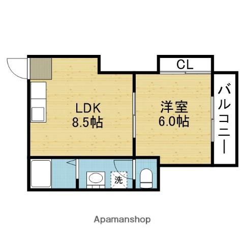 ゼニスコートⅣ(1LDK/3階)の間取り写真