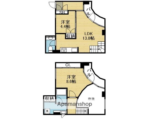 LA SUITE(2LDK/4階)の間取り写真