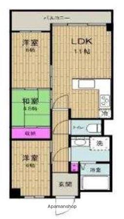 ハイツ中村パートⅢ(3LDK/3階)の間取り写真