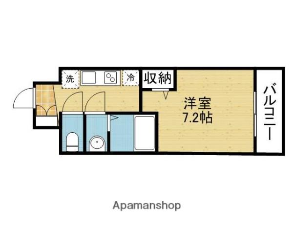 スワンズシティ大阪イースト(1K/3階)の間取り写真