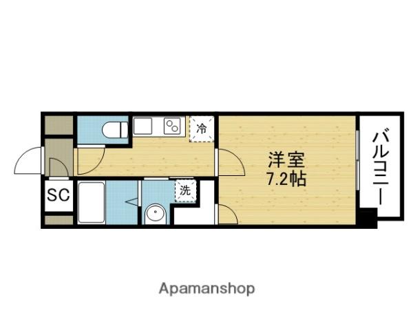 ヴェルテックス(1K/5階)の間取り写真